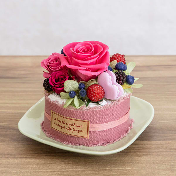 プティガトー（ベリー）＋キラキラHAPPYBOX電報プレシャスホワイト