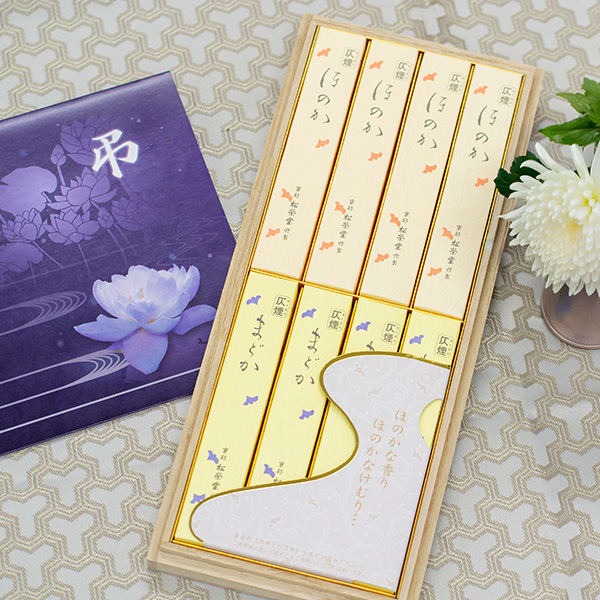 お悔やみ電報 蓮 お線香「ほのか・まどか」セット