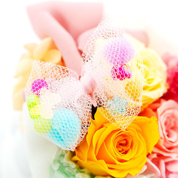 Rosary パステルボンボン＋ハート電報 ロイヤルフラワーピンク