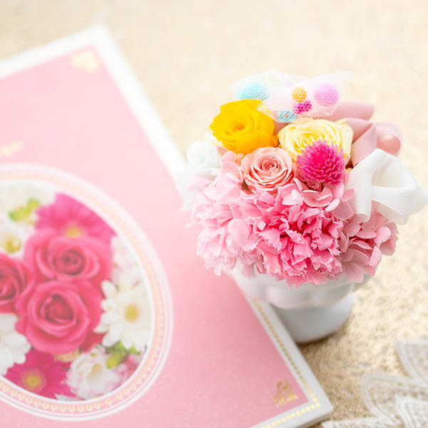 Rosary パステルボンボン＋ハート電報 ロイヤルフラワーピンク