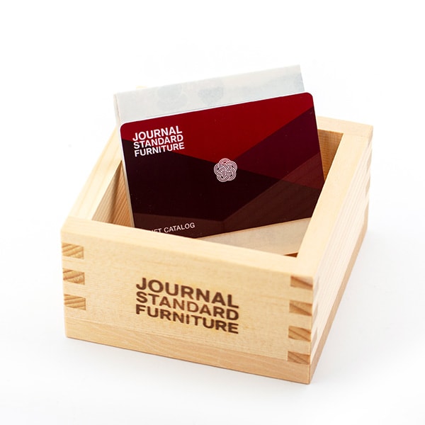 ジャーナルスタンダードファニチャー カタログギフト（椿）＋キラキラHAPPYBOX電報プレシャスホワイト