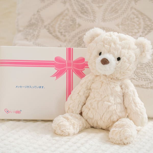 【Mary Meyer】パティ クリームベア S＋ドキドキHAPPYBOX電報