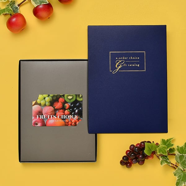 フルーツチョイス(F10-C)＋ハート電報ロイヤルフラワーブルー