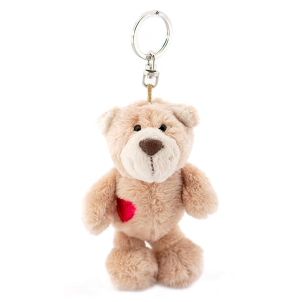 NICI（ニキ）ラブベア キーリング ポポ（10cm）ハンドタオルセット＋ドキドキHAPPYBOX電報