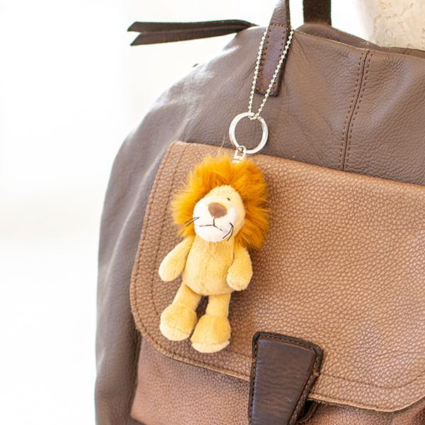 NICI（ニキ）ライオン ぬいぐるみキーリング（10cm）＋ドキドキHAPPYBOX電報