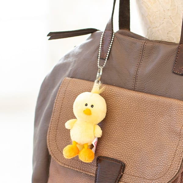 NICI（ニキ）ヒヨコ ぬいぐるみキーリング（10cm）＋ドキドキHAPPYBOX電報