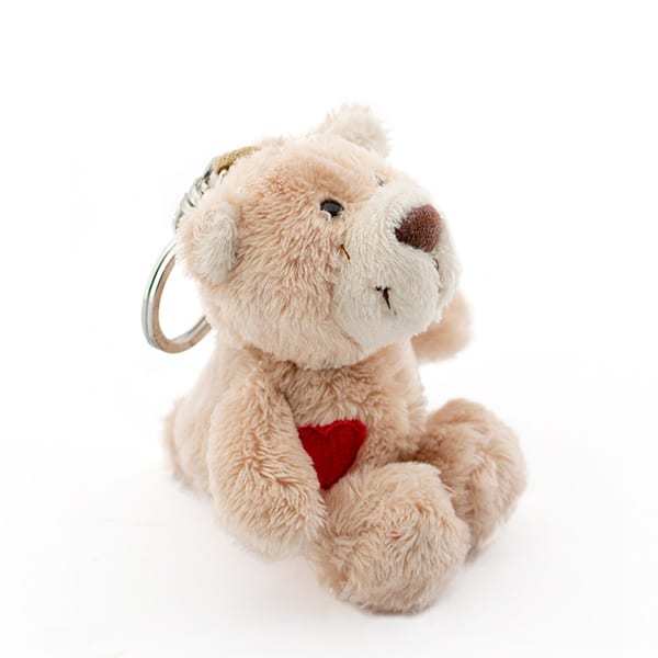 NICI（ニキ）ラブベア ぬいぐるみキーリング ポポ（10cm）＋ドキドキHAPPYBOX電報