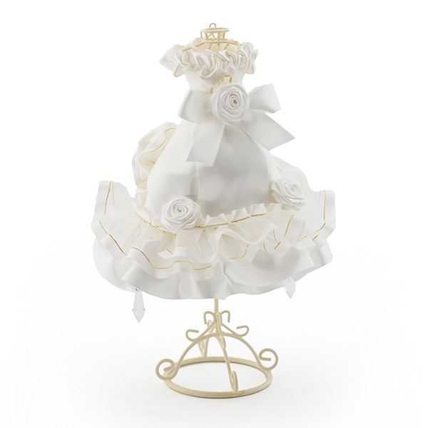 〈RIBBON LOVERS〉リボンローズドール＋キラキラHAPPYBOX電報プレシャスホワイト