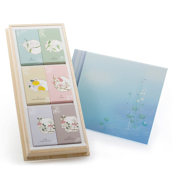 進物線香「四君子 詰め合わせショート5種」お悔やみ電報 うたかた セット