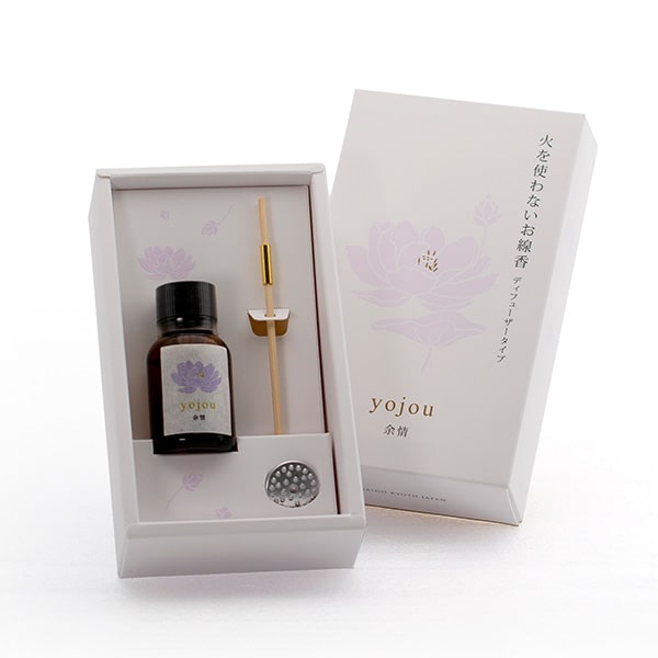 内容物：アロマオイル15ml、リードスティック1本、香立入