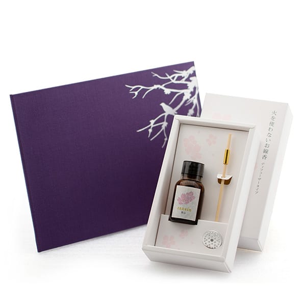 火を使わないお線香「残心」お悔やみ電報 ほととぎす セット