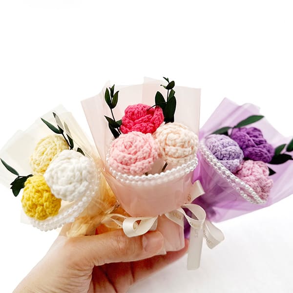 プティ・クロシェット（ラベンダー）＋キラキラHAPPYBOX電報プレシャスホワイト