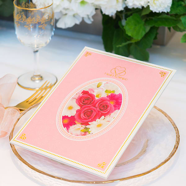 ハート電報バルーンアレンジ ローズゴールドハート