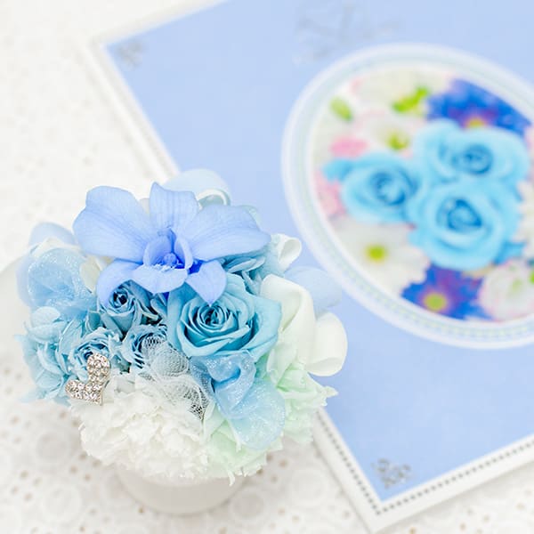 Rosary サムシングブルー＋ハート電報 ロイヤルフラワーブルー