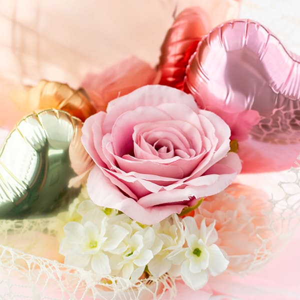 ハート電報バルーンアレンハート電報バルーンアレンジ アプリコットシャイン アプリコットシャイン