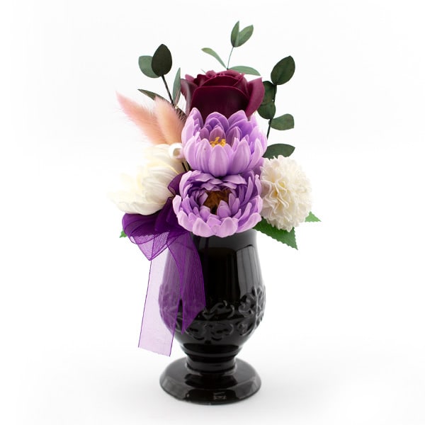 お悔やみ電報 追悼 ソープフラワー供花アレンジ（ラベンダー）