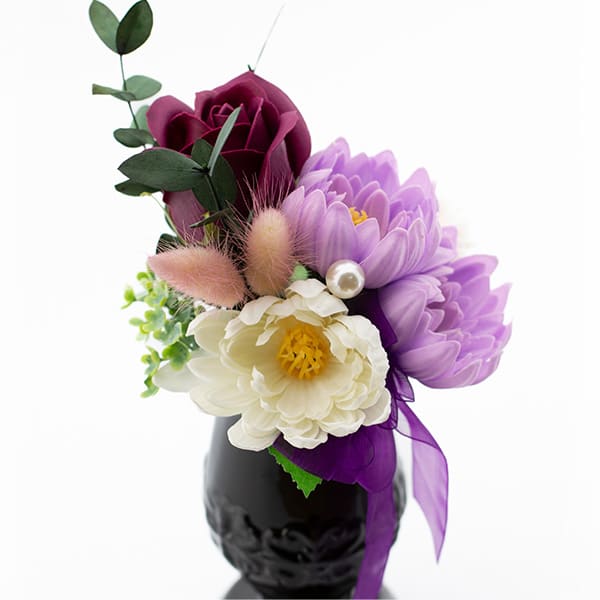 お悔やみ電報 追悼 ソープフラワー供花アレンジ（ラベンダー）