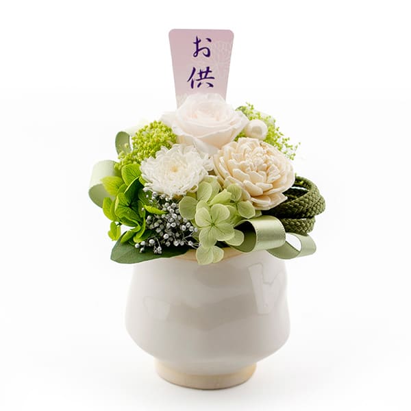 お悔やみ電報 水面（みなも）プリザーブド供花 ほなみ