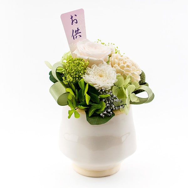 お悔やみ電報 水面（みなも）プリザーブド供花 ほなみ