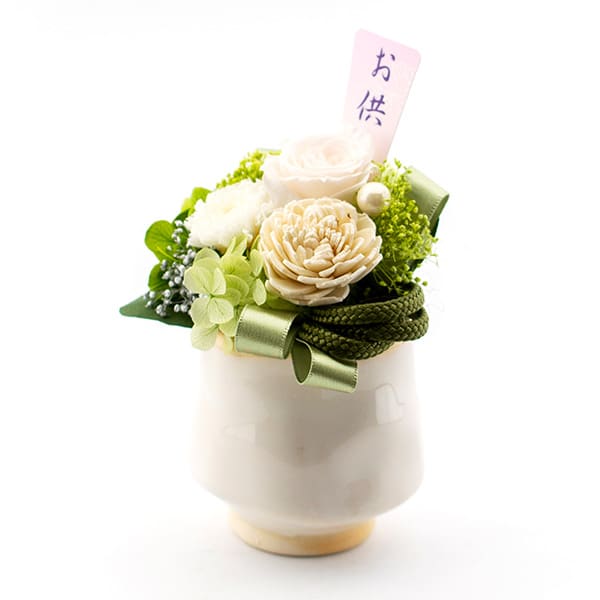 お悔やみ電報 水面（みなも）プリザーブド供花 ほなみ