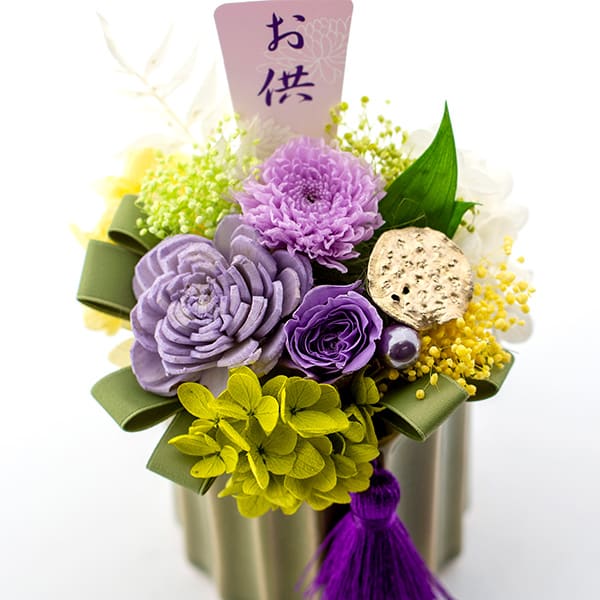 お悔やみ電報 水面（みなも）プリザーブド供花 澪