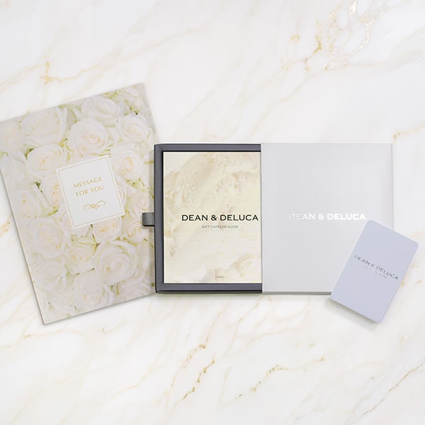 DEAN & DELUCA ギフトカタログ（カードタイプ）アイボリー＋ハート電報 ホワイトローズ