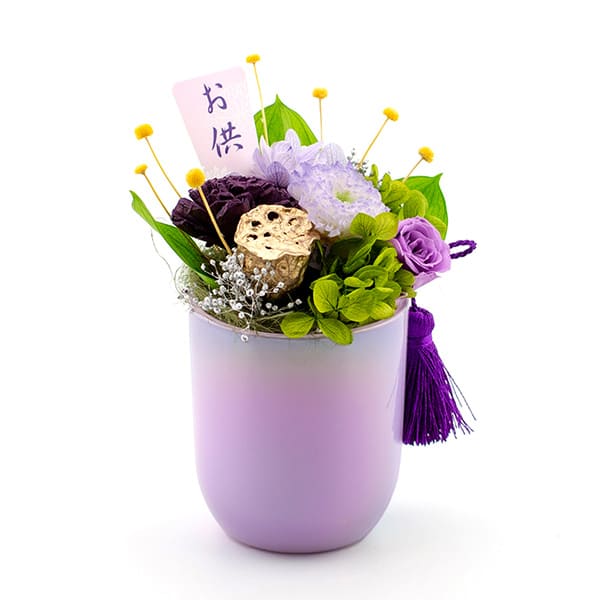 お悔やみ電報 水面（みなも）プリザーブド供花 光