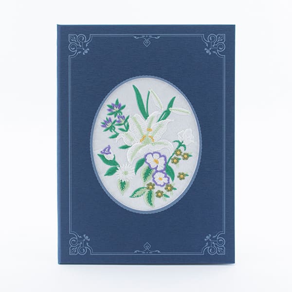 お悔やみ刺繍電報 百合（縦型）