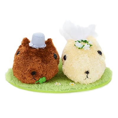 カピバラさん＆ホワイトさんWEDDINGぬいぐるみ電報＆カピバラさん電報 わんさか