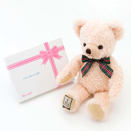 テディベア くまのメロディピンク(M)ぬいぐるみ電報