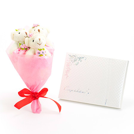 小さくてもかわいらしさ満点のプチくま束