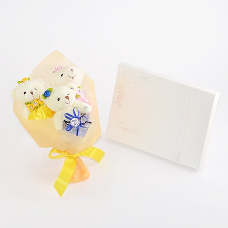 小さくてもかわいらしさ満点のプチくま束