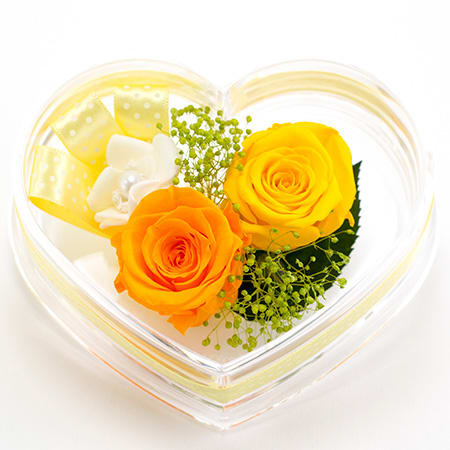 ハートのケースはふたを開けることができます