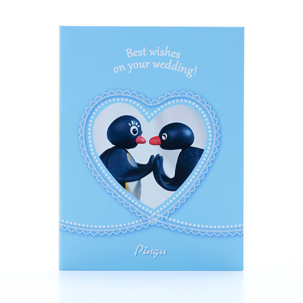 ピングー電報 PHOTOハート（結婚のお祝い用）