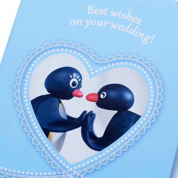 ピングー電報 PHOTOハート（結婚のお祝い用）