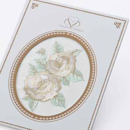 刺繍電報 ローズゴールド