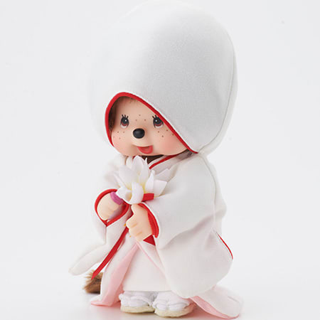 白無垢姿のモンチッチ