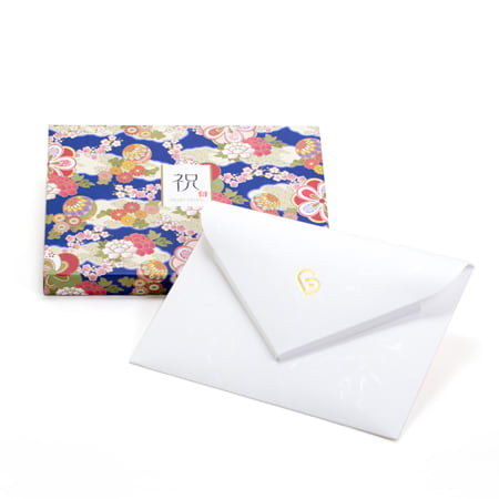 和風HAPPYBOX電報 花手鞠 藍
