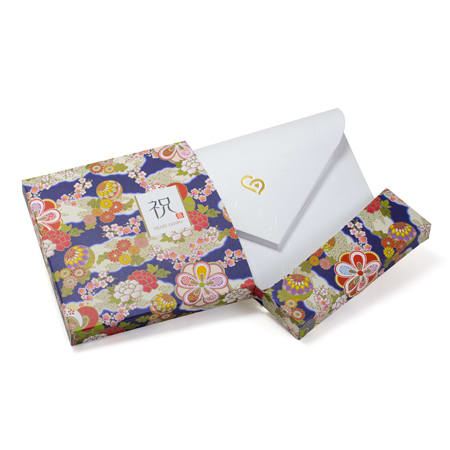 和風HAPPYBOX電報 花手鞠 藍