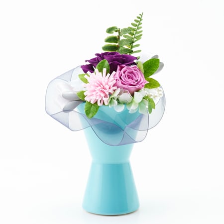 プリザーブド供花メモリアルポット 詩杯型