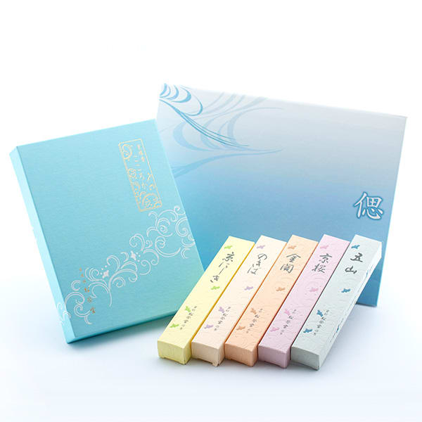 お悔やみ電報 そよかぜ 京線香「こころか」５種セット