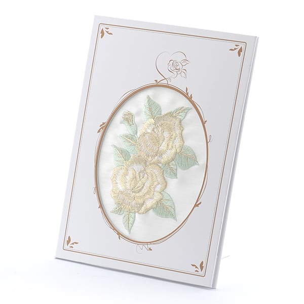 【母の日用】刺繍電報 ローズゴールド