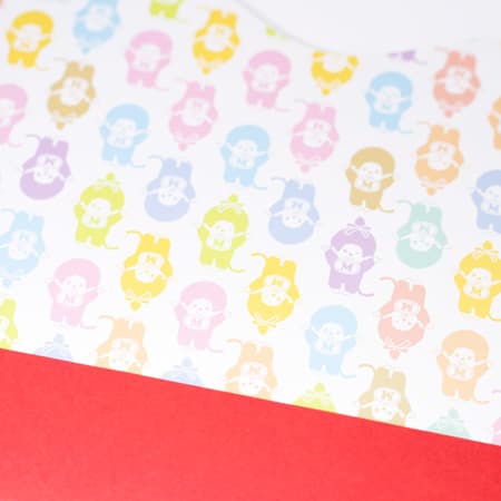 なかよしモンチッチを縁取ったカット台紙