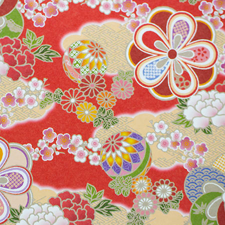 和風電報 花手鞠 茜