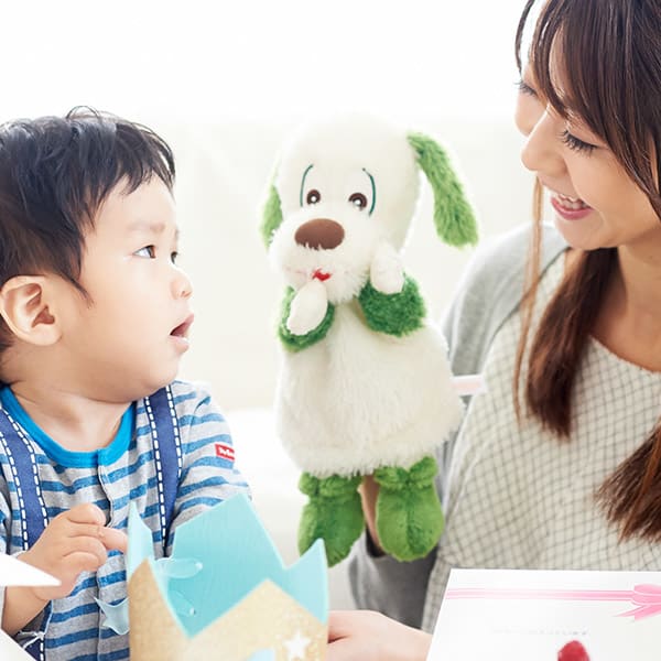 ワンワン やわらかハンドパペット