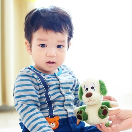 ワンワン 手のひらサイズぬいぐるみ