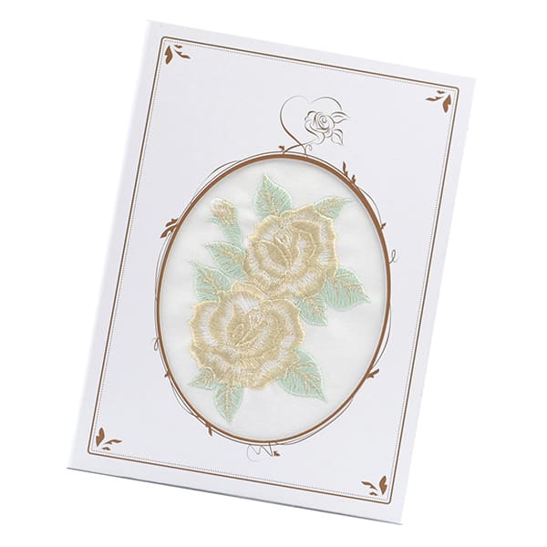 刺繍電報 ローズゴールド