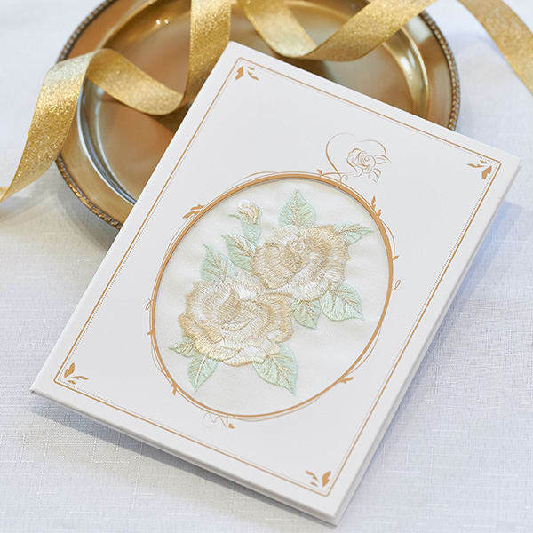 刺繍電報 ローズゴールド