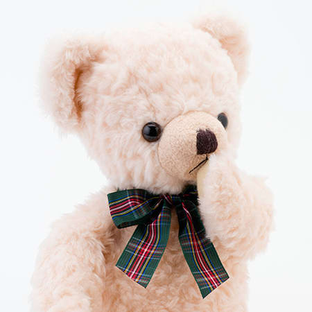 丸筒電報をしっかり抱えたくまのメロディ