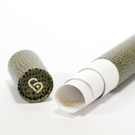 丸筒電報 スタンダードとと赤い筒箱のセット